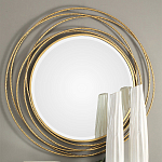 Золотое настенное круглое зеркало Golden Orbit варинант исполнения - 1 | Loft Concept в Екатеринбурге