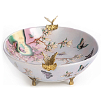 Белое фарфоровое блюдо с изображением бабочек Eden Garden варинант исполнения - 3 | Loft Concept в Екатеринбурге