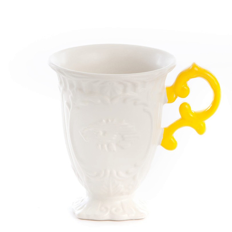 Кружка Seletti I-Mug Yellow Белый Желтый в Екатеринбурге | Loft Concept 