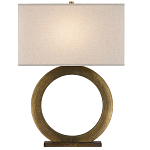 Настольная лампа с корпусом в форме кольца и прямоугольным абажуром French Ring варинант исполнения - 3 | Loft Concept в Екатеринбурге
