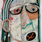 Арт-Объект плетеный из нитей большой портрет Joana Schneider  варинант исполнения - 2 | Loft Concept в Екатеринбурге