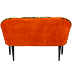 Диван двухместный из натурального бука оранжевый с цветным принтом Impressionism in Art варинант исполнения - 2 | Loft Concept в Екатеринбурге