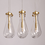 Люстра с 7-ю прозрачными плафонами из стекла в форме капли Lucid Rain  варинант исполнения - 6 | Loft Concept в Екатеринбурге