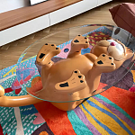 Дизайнерский журнальный стол с основанием в виде кота Bivan варинант исполнения - 2 | Loft Concept в Екатеринбурге