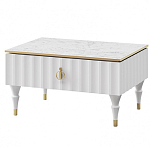 Стол журнальный белый с ящиком Expanses of Beauty варинант исполнения - 1 | Loft Concept в Екатеринбурге