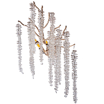 Бра на ветвистом золотом каркасе со стеклянными подвесами Raceme варинант исполнения - 1 | Loft Concept в Екатеринбурге