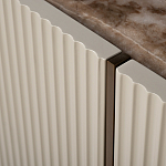 Тумба под телевизор серая с мраморной столешницей Uniqueness Marble варинант исполнения - 3 | Loft Concept в Екатеринбурге