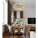 Круглая подвесная люстра Crystal Dandelions Chandelier варинант исполнения - 3 | Loft Concept в Екатеринбурге