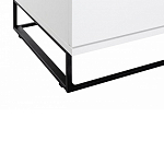 Стеллаж книжный белый с 3-мя открытыми полками и дверкой Strict Lines варинант исполнения - 5 | Loft Concept в Екатеринбурге