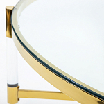 Кофейный столик со столешницей из стекла Crossy варинант исполнения - 5 | Loft Concept в Екатеринбурге