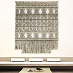 Панно на стену плетеное Макраме бежевый цвет  варинант исполнения - 11 | Loft Concept в Екатеринбурге