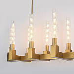 Люстра CANELLE Linear Chandelier 12 Modern Brass варинант исполнения - 1 | Loft Concept в Екатеринбурге