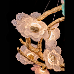 Люстра круглая на золотом каркасе с цветочным декором Miscellaneous herbs варинант исполнения - 5 | Loft Concept в Екатеринбурге