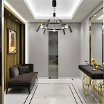 Люстра круглая с 9-ю цилиндрическими плафонами на магнитном креплении Bronze Concert варинант исполнения - 6 | Loft Concept в Екатеринбурге