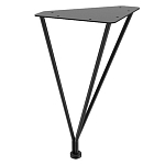 Стол журнальный c коричневой круглой столешницей на трех металлических ножках Charm Coffee Table варинант исполнения - 5 | Loft Concept в Екатеринбурге