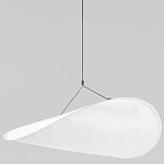 Подвесной светильник с белым тканевым плафоном в форме облака Crystal Cloud Junction варинант исполнения - 1 | Loft Concept в Екатеринбурге