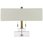 Настольная лампа прямоугольная на прозрачном основании Charm and Luxury варинант исполнения - 4 | Loft Concept в Екатеринбурге