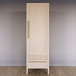 Узкий Шкаф Primo с 2 выдвижными ящиками Светлый дуб варинант исполнения - 2 | Loft Concept в Екатеринбурге