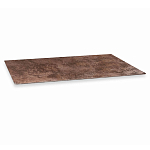 Стол обеденный с коричневой прямоугольной столешницей из керамики на четырех пластиковых ножках Brown Ceramics варинант исполнения - 3 | Loft Concept в Екатеринбурге