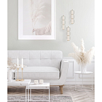 Подвесной светильник с 3-мя округлыми матовыми плафонами из белого стекла Golden Swirl варинант исполнения - 9 | Loft Concept в Екатеринбурге