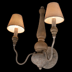 Бра с двумя конусовидными тканевыми абажурами Neighborhood варинант исполнения - 4 | Loft Concept в Екатеринбурге