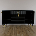 Комод-буфет Elsa Dreams Black с открытыми полками   варинант исполнения - 3 | Loft Concept в Екатеринбурге