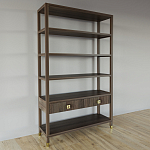 Стеллаж с двумя ящиками Elsa Dreams Walnut варинант исполнения - 1 | Loft Concept в Екатеринбурге