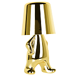 Настольная лампа фигурная золотого цвета с гладким абажуром Высота 19 см Sophia варинант исполнения - 2 | Loft Concept в Екатеринбурге