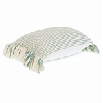 Чехол на подушку мятного цвета с бахромой и объемным узором Ethnic mix варинант исполнения - 1 | Loft Concept в Екатеринбурге