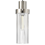 Подвесной светильник с стеклянным ребристым цилиндрическим плафоном Steps варинант исполнения - 3 | Loft Concept в Екатеринбурге