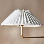 Люстра линейная с 2-мя белыми плиссированными тканевыми абажурами Combination варинант исполнения - 3 | Loft Concept в Екатеринбурге