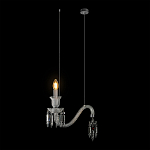 Подвесной светильник стеклянный в виде канделябра Curved Glass Chandelier варинант исполнения - 2 | Loft Concept в Екатеринбурге