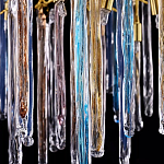 Люстра на подвесе с каркасом из металла и цветными подвесками из стекла Droplet Chandelier варинант исполнения - 2 | Loft Concept в Екатеринбурге