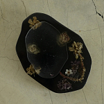 Подставка из эпоксидной смолы с цветами черная Epoxy Resin Flowers Black варинант исполнения - 2 | Loft Concept в Екатеринбурге