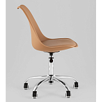 Офисный стул на металлическом основании EGGERY Brown пластик варинант исполнения - 4 | Loft Concept в Екатеринбурге