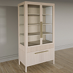 Витрина Primo со стеклянными фасадами и буфетом шпон Светлый дуб варинант исполнения - 3 | Loft Concept в Екатеринбурге