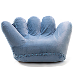 Дизайнерское плюшевое кресло в форме руки голубое Poltronova Joe Plush Baby Blue Armchair варинант исполнения - 1 | Loft Concept в Екатеринбурге