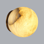 Настенно-потолочный светильник с плафоном в форме шара из алебастра Cryptocrystalline Stone варинант исполнения - 9 | Loft Concept в Екатеринбурге