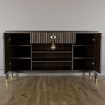 Комод-буфет Elsa Dreams Walnut с открытыми полками   варинант исполнения - 3 | Loft Concept в Екатеринбурге