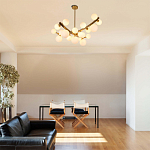 Люстра подвесная фигурная с белыми лампами в форме шара Felicitat варинант исполнения - 1 | Loft Concept в Екатеринбурге