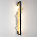 Бра вертикальное черного цвета с золотыми кругами и квадратами Gravyura варинант исполнения - 4 | Loft Concept в Екатеринбурге