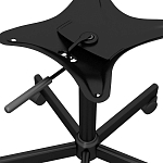 Стул с мягкой черной обивкой из велюра и подъемно-поворотным механизмом на колесиках Harper Black варинант исполнения - 5 | Loft Concept в Екатеринбурге