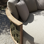 Дизайнерский уличный диван из массива дерева с плетеной спинкой PALINFRASCA Sofa варинант исполнения - 14 | Loft Concept в Екатеринбурге