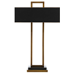 Настольная лампа прямоугольная с черным абажуром Strictness of Forms варинант исполнения - 2 | Loft Concept в Екатеринбурге