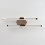 Бра с круглым основанием золотого цвета и двумя вертикальными плафонами Hex Scaffold варинант исполнения - 3 | Loft Concept в Екатеринбурге