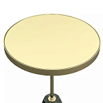 Кофейный столик с круглой зеркальной столешницей и мраморным основанием Stable Base варинант исполнения - 2 | Loft Concept в Екатеринбурге