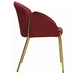 Стул бордовый на золотистых ножках Burgundy Chair варинант исполнения - 2 | Loft Concept в Екатеринбурге