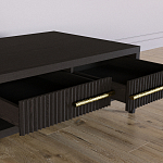 Кофейный стол Primo с двумя ящиками Темный орех варинант исполнения - 6 | Loft Concept в Екатеринбурге