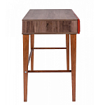 Стол письменный из массива бука с 2-мя ящиками красный Wenge Light варинант исполнения - 2 | Loft Concept в Екатеринбурге