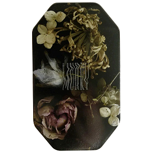 Шкатулка из эпоксидной смолы с цветами черная Epoxy Resin Box Black